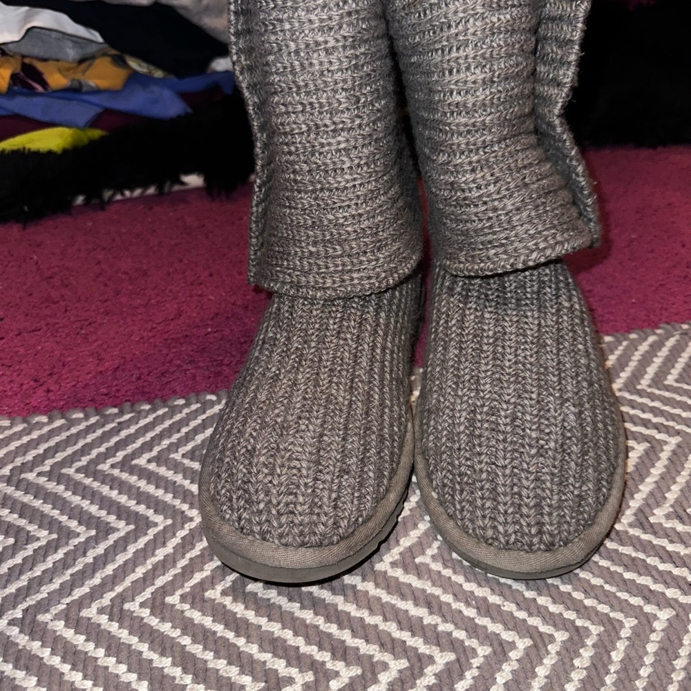 Gray UGG Sweater Boots